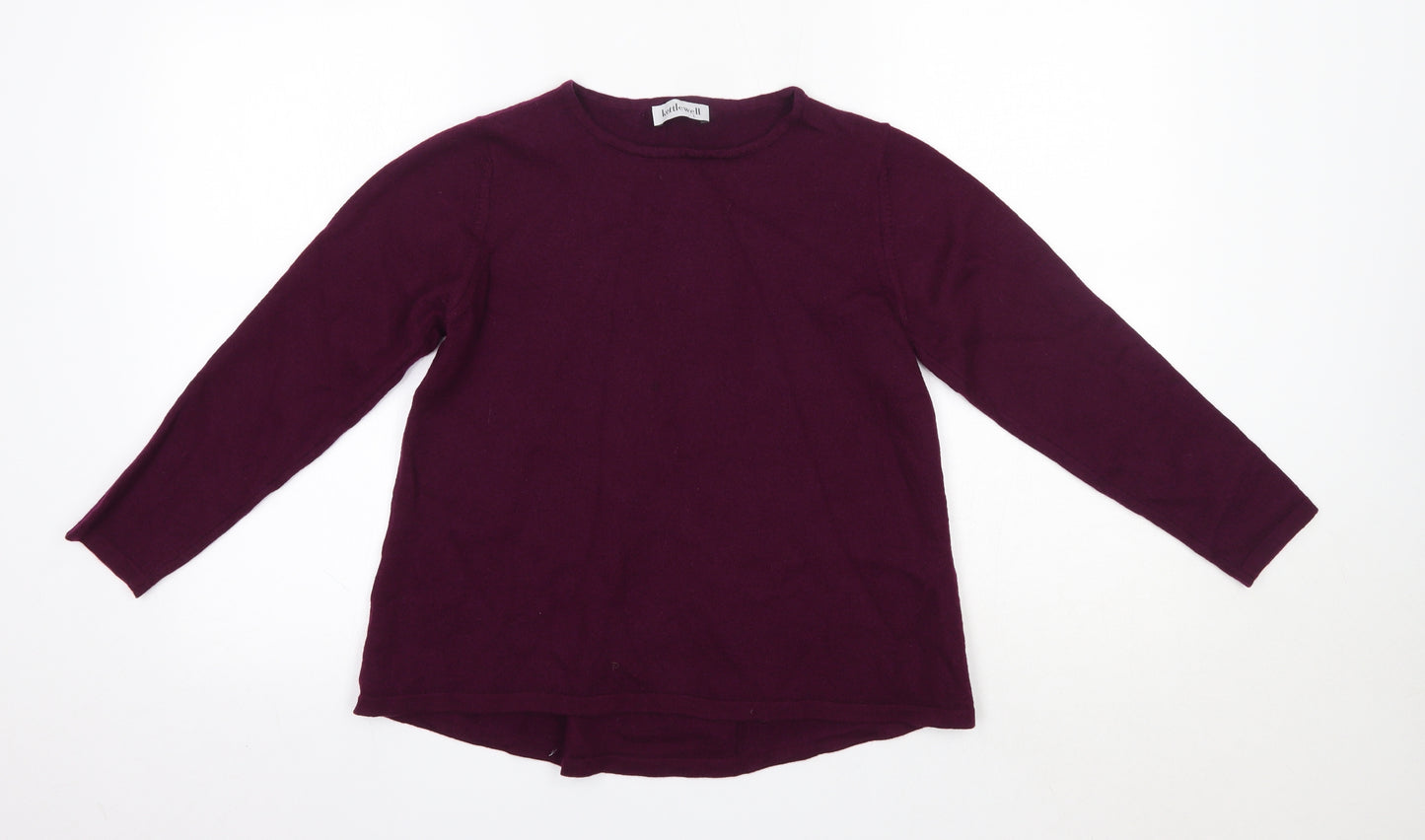 Kettlewell Womens Purple Round Neck  Wool Pullover Jumper Size L