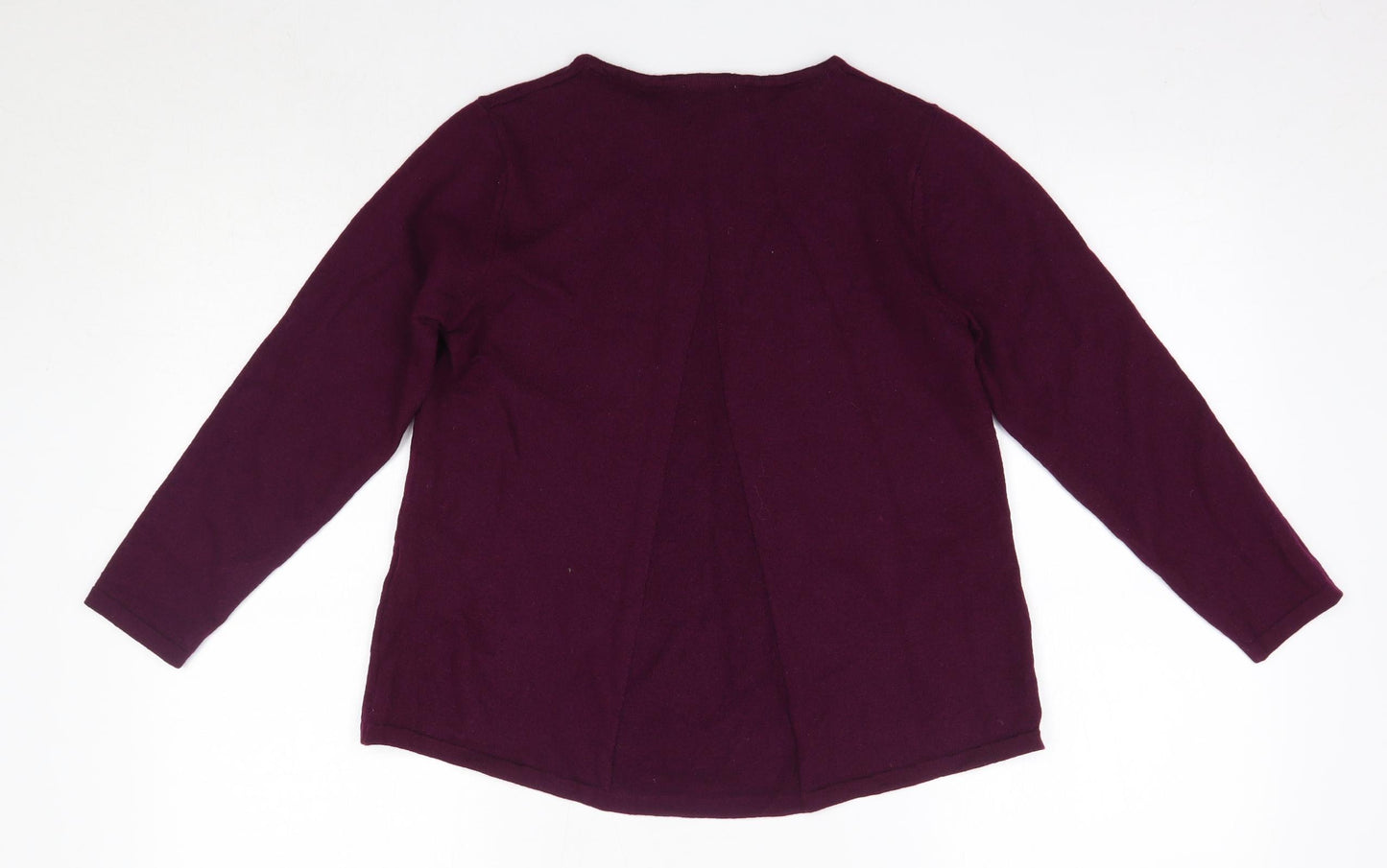 Kettlewell Womens Purple Round Neck  Wool Pullover Jumper Size L