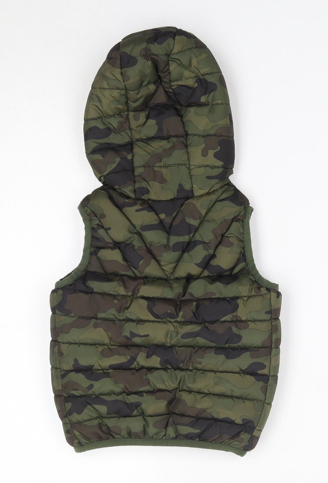 NEXT Baby Green Camouflage  Gilet Coat Size 18-24 Months
