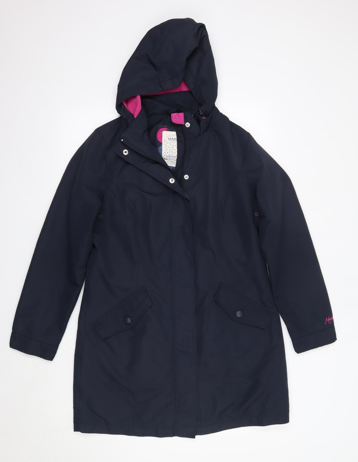 Maine Womens Blue   Overcoat Coat Size 12