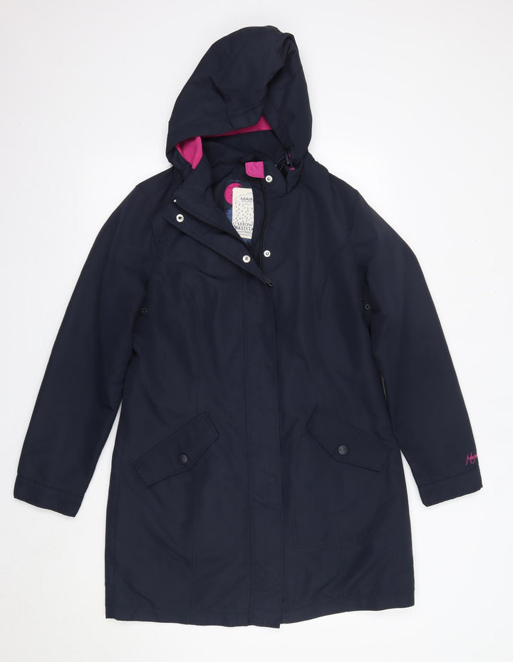 Maine Womens Blue Overcoat Coat Size 12