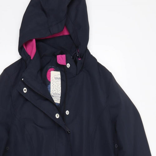Maine Womens Blue   Overcoat Coat Size 12