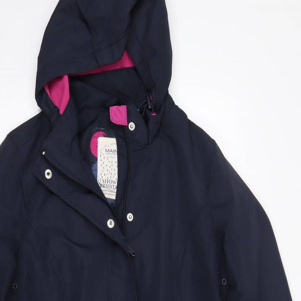 Maine Womens Blue   Overcoat Coat Size 12