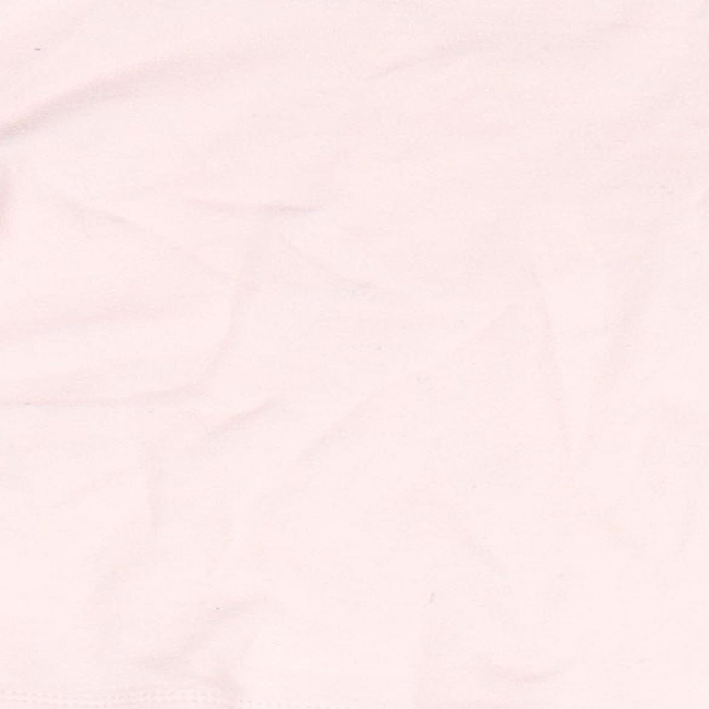 George Girls Pink Animal Print Cotton Basic Casual Size 12-18 Months Round Neck  - Cat Face Pale Pink Cuff Turnups