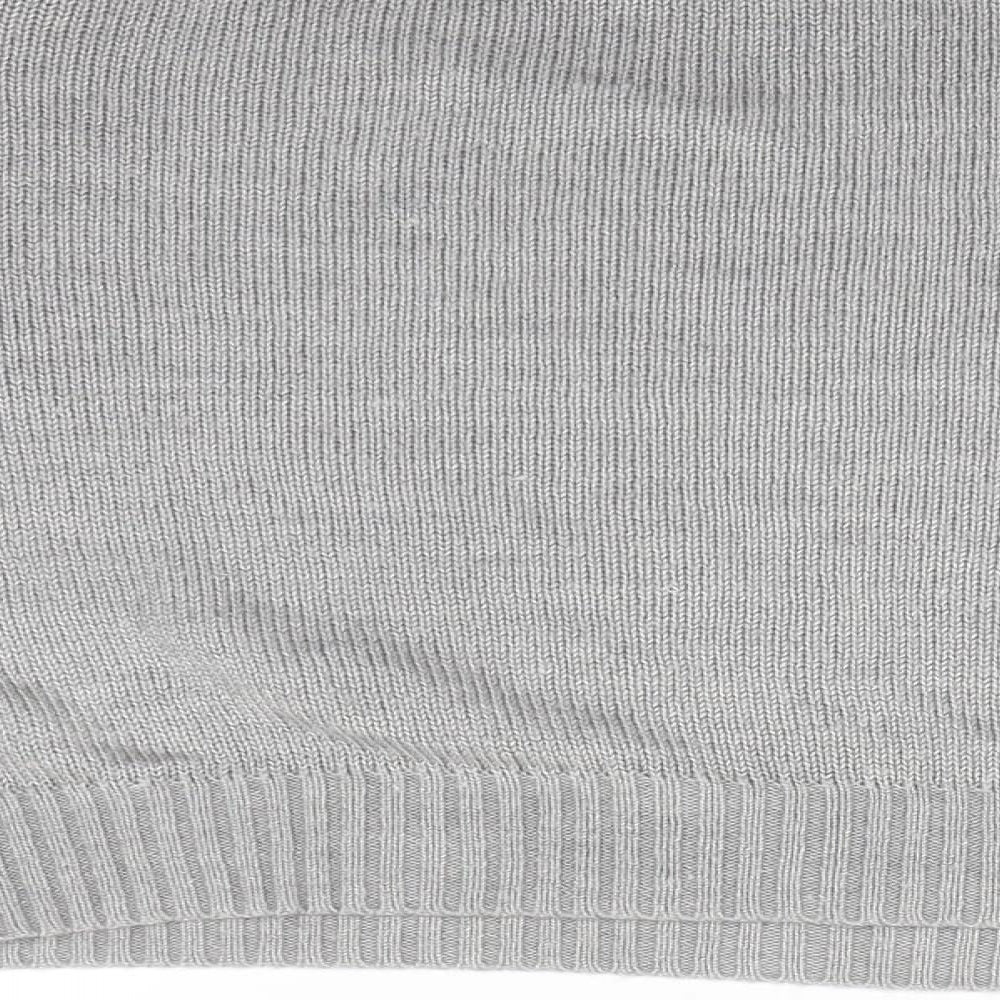 Divided Womens Grey Round Neck  Acrylic Pullover Jumper Size M   - Mid Grey Soft texture