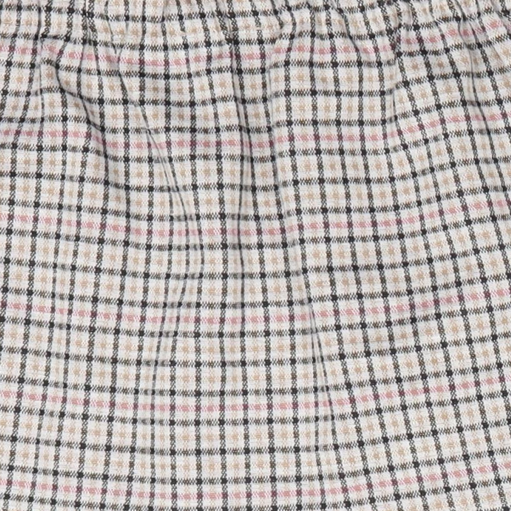 Primark Girls Ivory Check Polyester A-Line Skirt Size 3 Years  Regular  - Beige Black Pink check