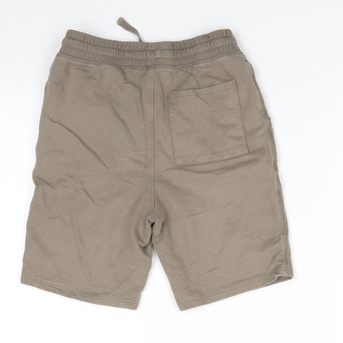 River Isalnd Boys Green  Cotton Sweat Shorts Size 9-10 Years  Regular  - Light Khaki
