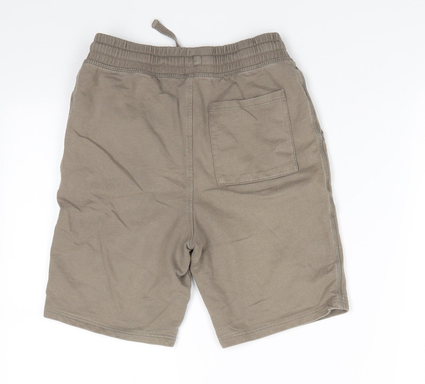 River Isalnd Boys Green  Cotton Sweat Shorts Size 9-10 Years  Regular  - Light Khaki