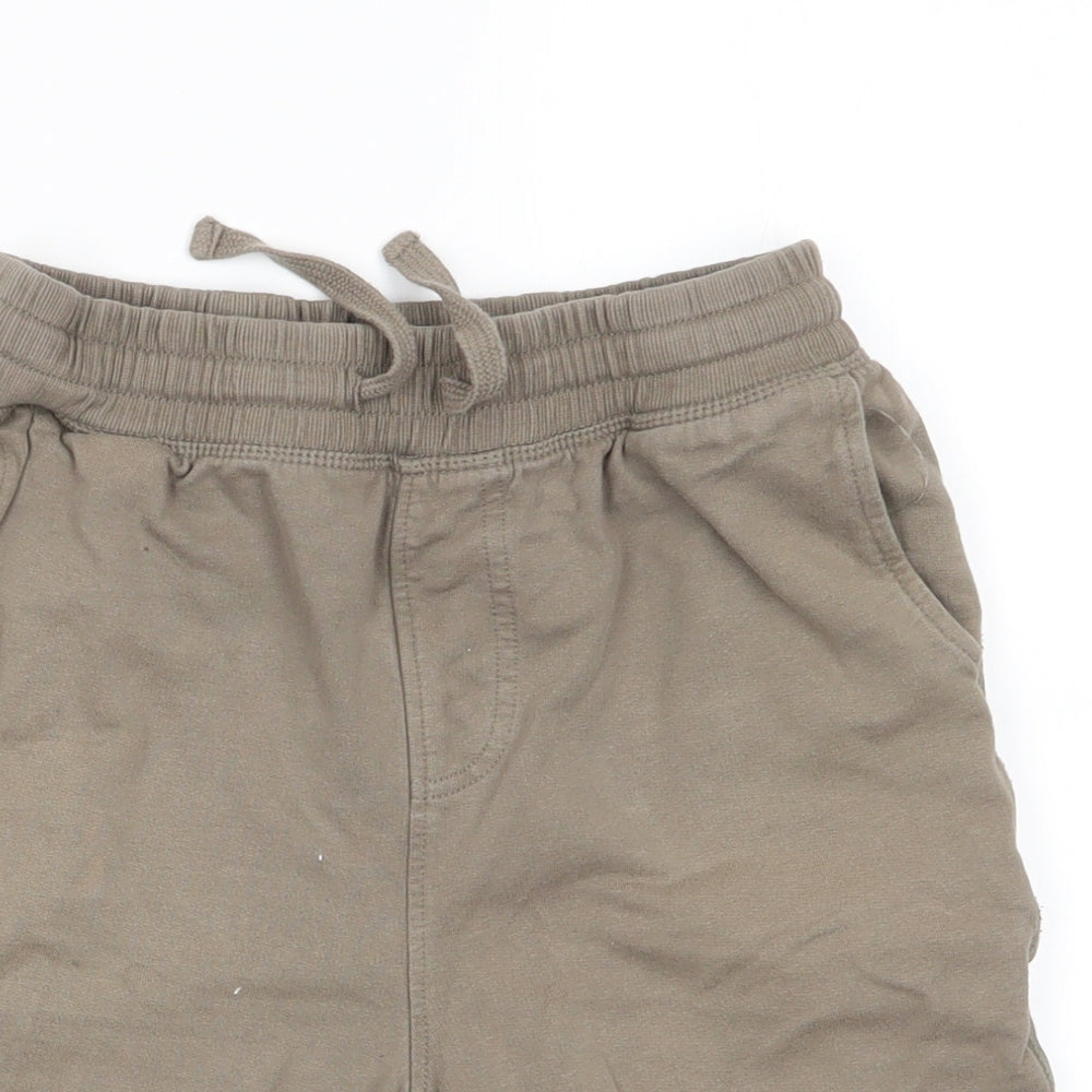 River Isalnd Boys Green  Cotton Sweat Shorts Size 9-10 Years  Regular  - Light Khaki