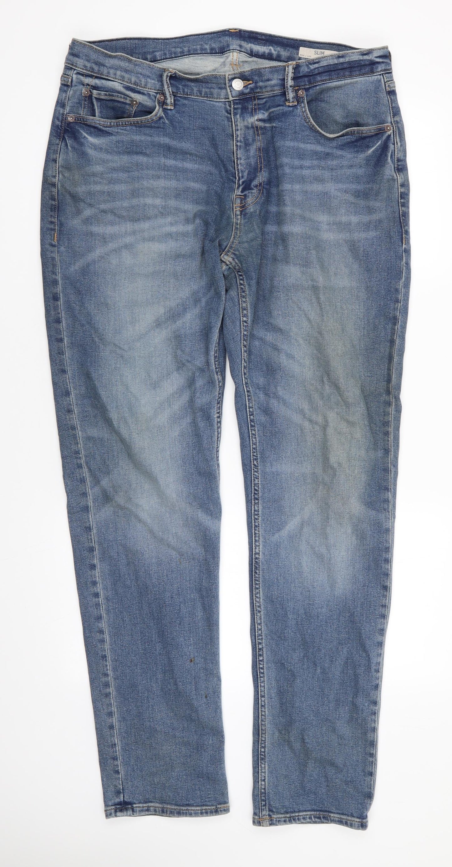 Preworn - label not readable Mens Blue   Straight Jeans Size 36 in L31 in Regular  - Stonewashed