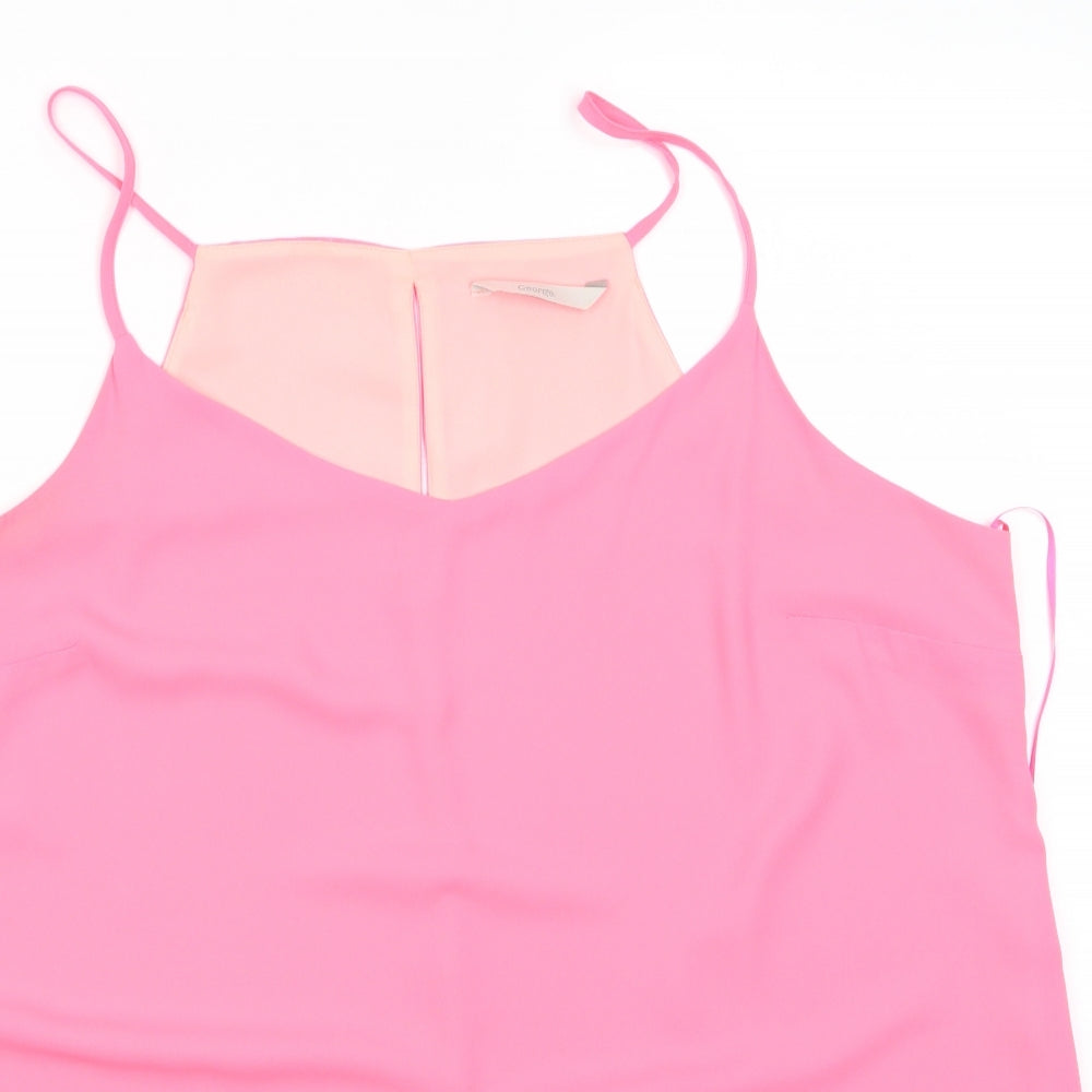George Womens Pink  Polyester Camisole Blouse Size 18 Round Neck - Florescent Pink & Peach Layered