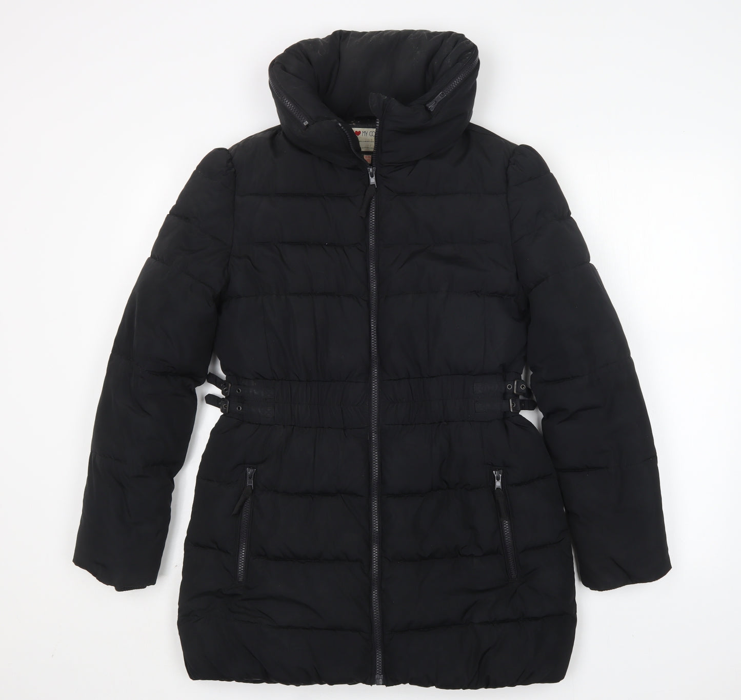 M&S Girls Black   Rain Coat Coat Size 13-14 Years