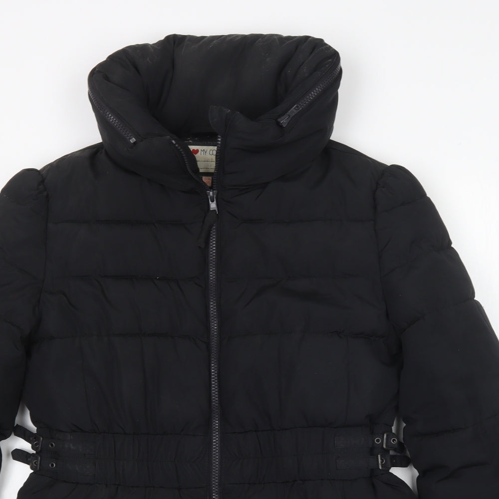 M&S Girls Black   Rain Coat Coat Size 13-14 Years