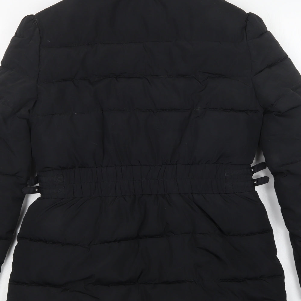 M&S Girls Black   Rain Coat Coat Size 13-14 Years