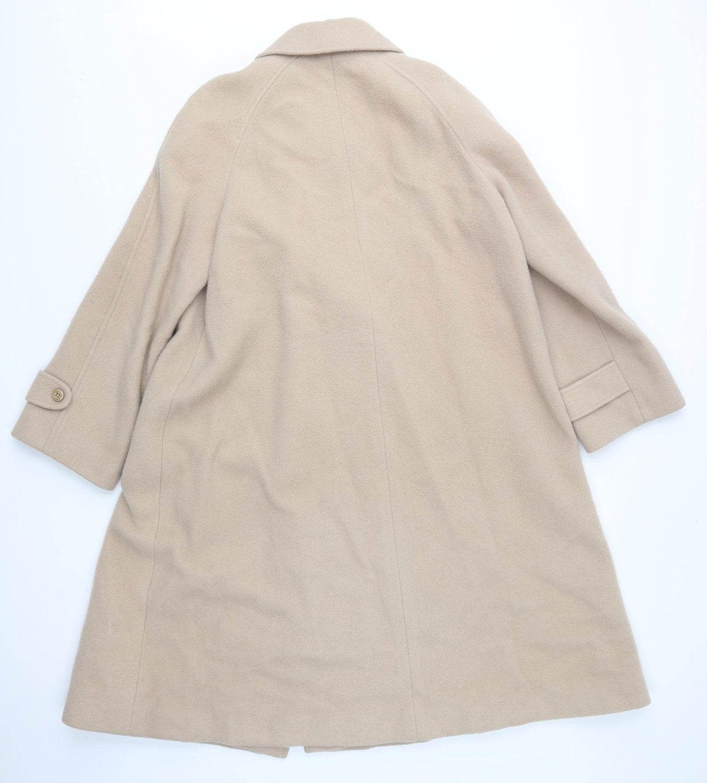 Preworn Womens Beige   Pea Coat Coat Size 16