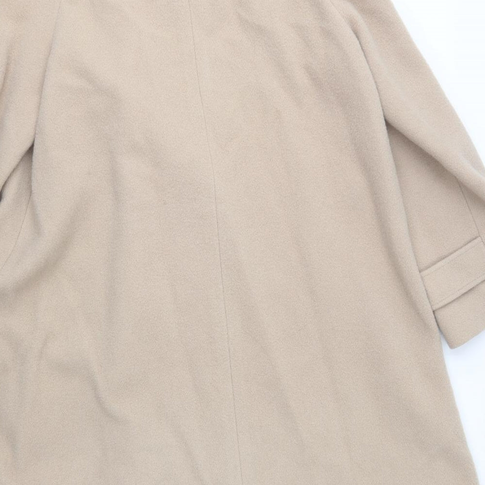 Preworn Womens Beige   Pea Coat Coat Size 16
