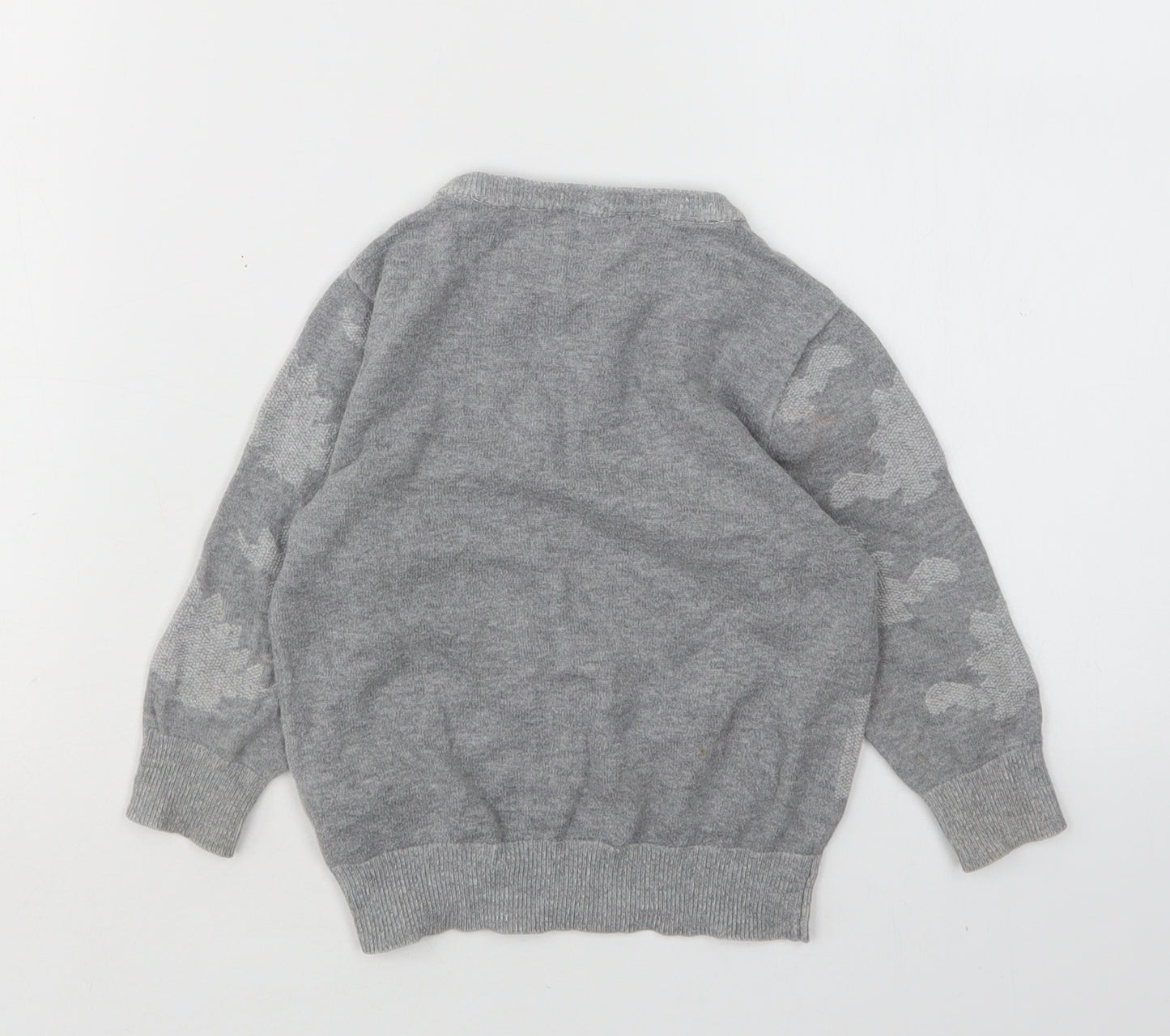 George Boys Grey  Cotton Pullover Sweatshirt Size 2-3 Years   - Dinosaur