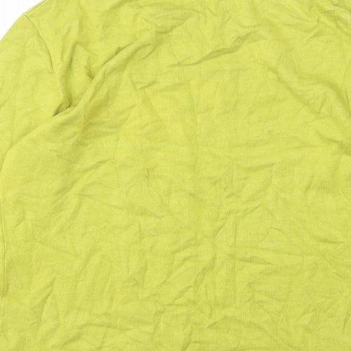 Just Elegance Womens Green Round Neck  Viscose Pullover Jumper Size M