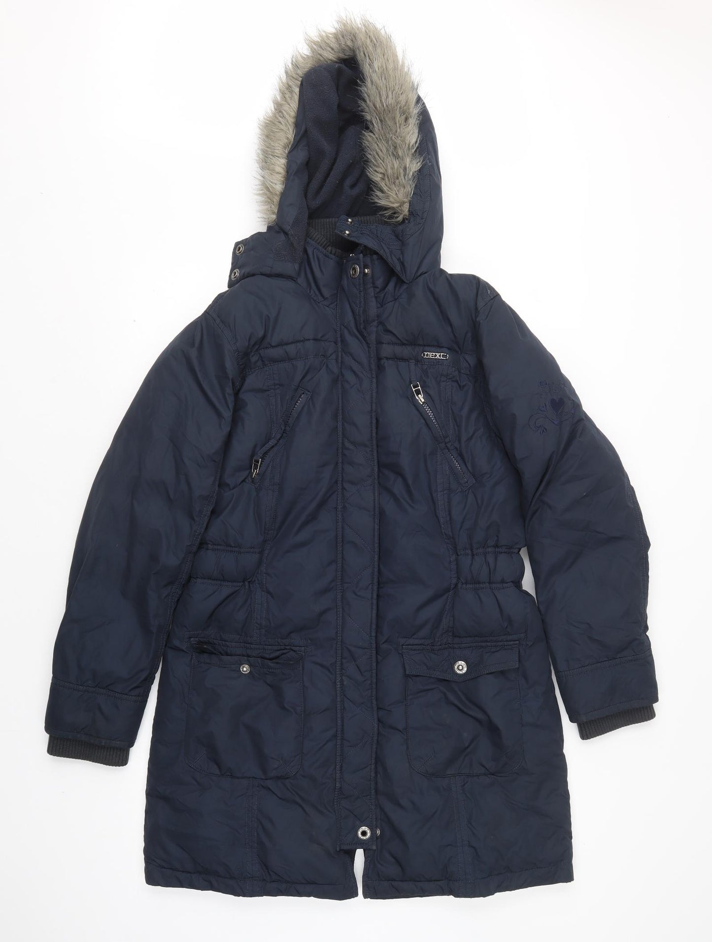 NEXT Girls Blue   Parka Coat Size 13-14 Years