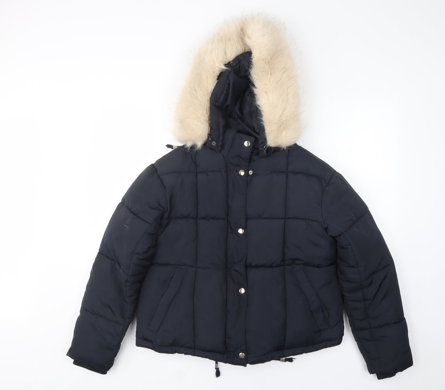 Topshop Womens Black   Rain Coat Coat Size 8