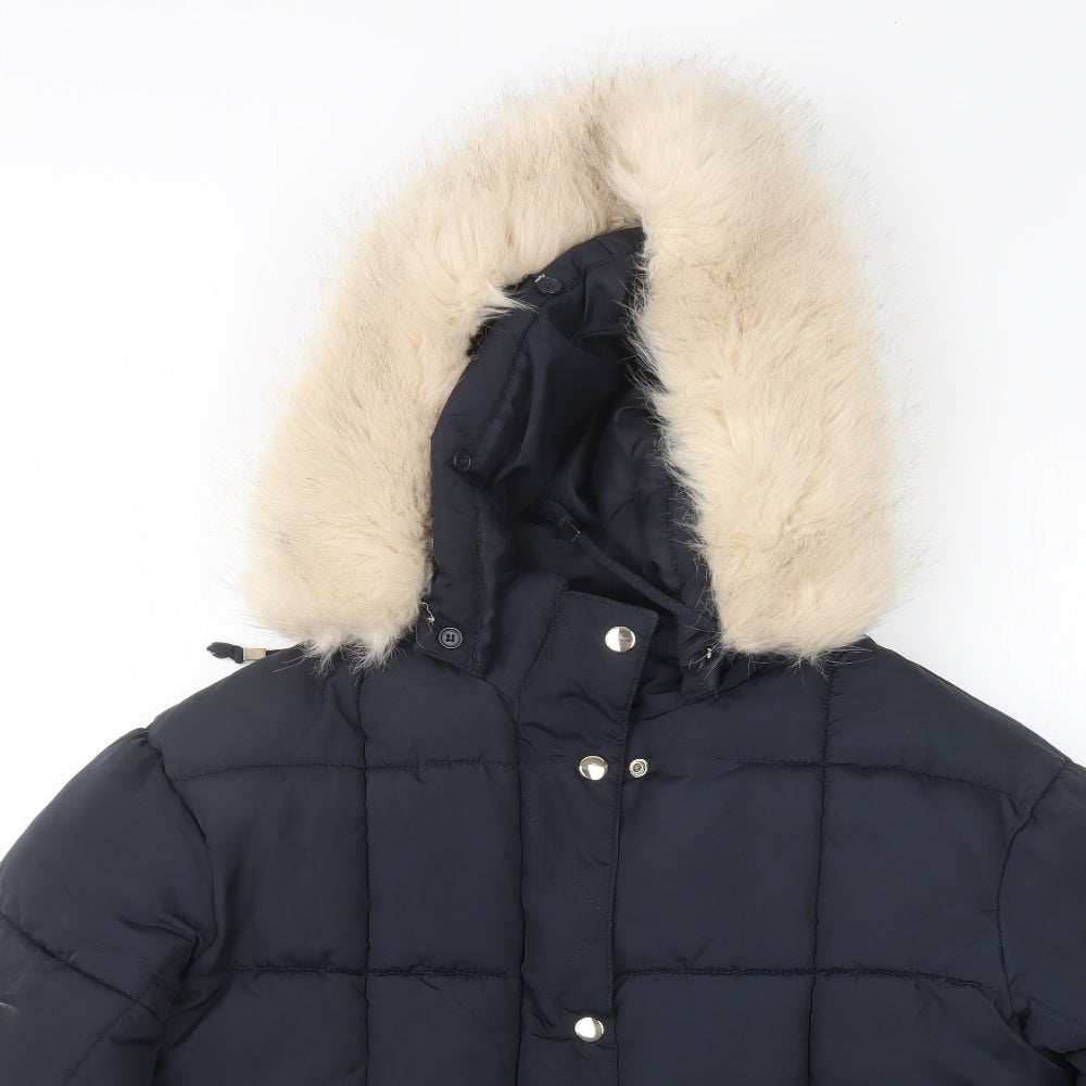Topshop Womens Black   Rain Coat Coat Size 8