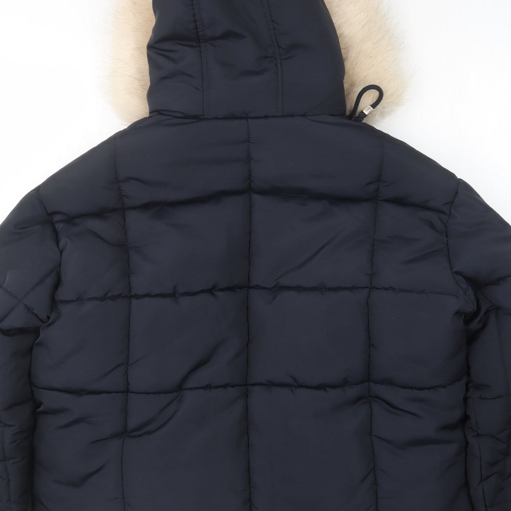 Topshop Womens Black   Rain Coat Coat Size 8