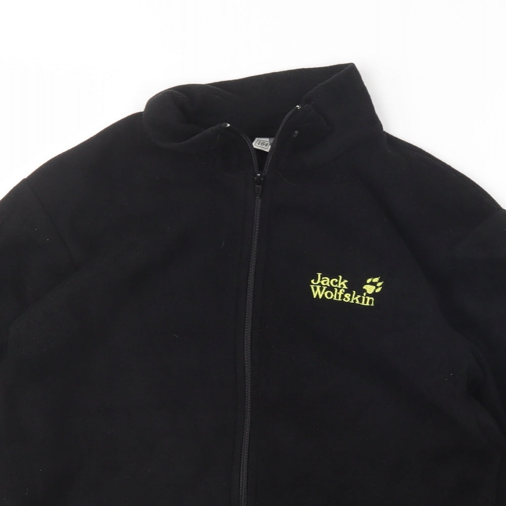 Jack Wolfskin Girls Black   Full Zip Sweatshirt Size 14 Years
