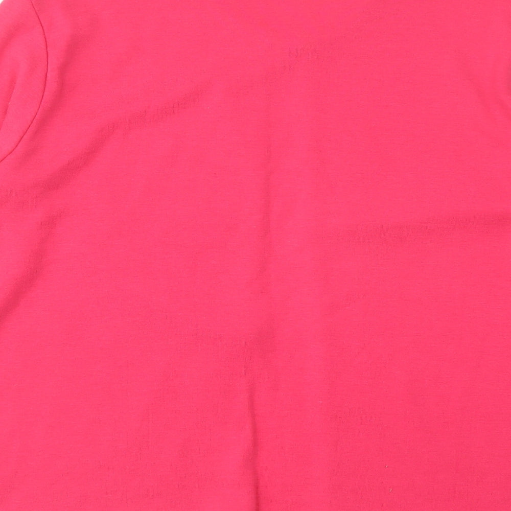 TIGI Womens Pink Round Neck  Polyester Cardigan Jumper Size 14