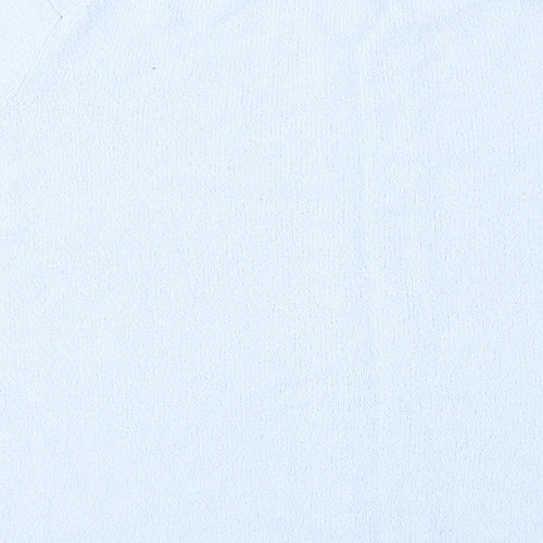 EWM Womens Blue Round Neck  Acrylic Pullover Jumper Size M