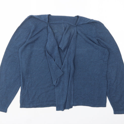 M&S Womens Blue Round Neck  Modal Pullover Jumper Size 14