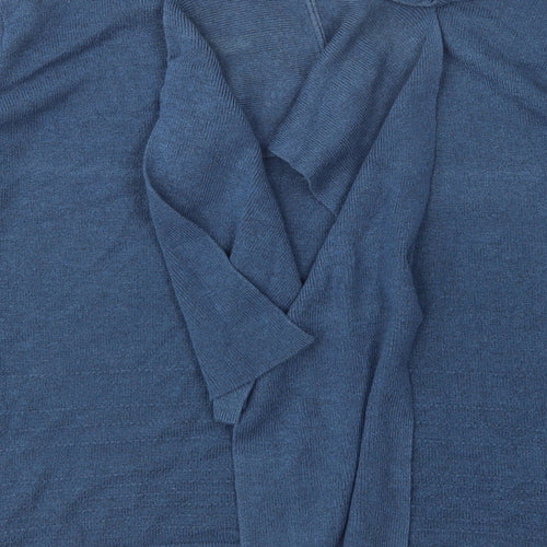 M&S Womens Blue Round Neck  Modal Pullover Jumper Size 14
