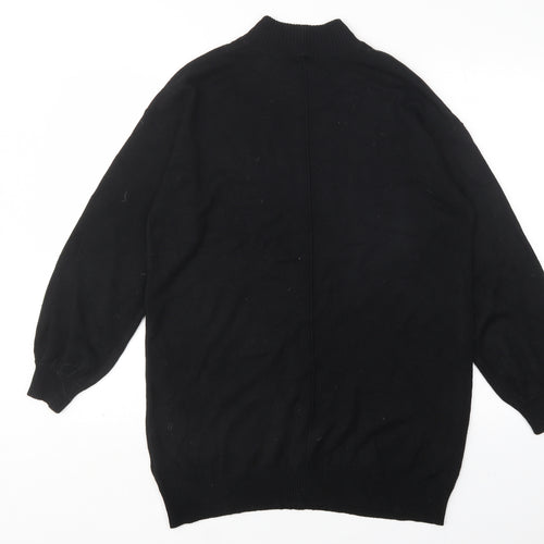 NEXT Womens Black Round Neck  Acrylic Pullover Jumper Size M