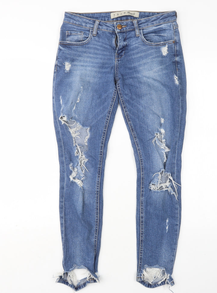Denim Co Womens Blue Cotton Skinny Jeans Size 8 L29 in Regular