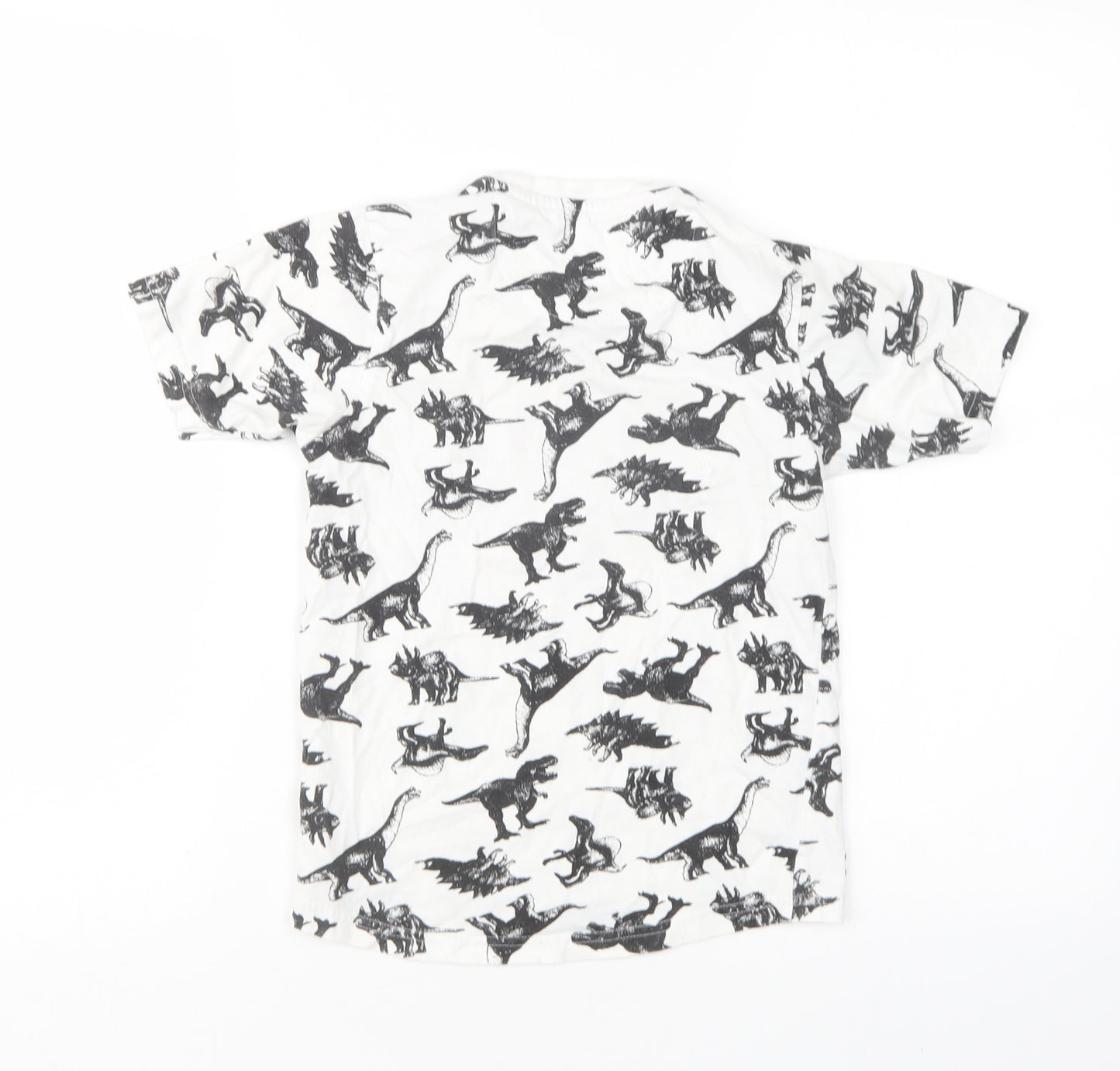 Nutmeg Boys Multicoloured  Cotton Basic T-Shirt Size 6-7 Years Round Neck  - Dinosaur