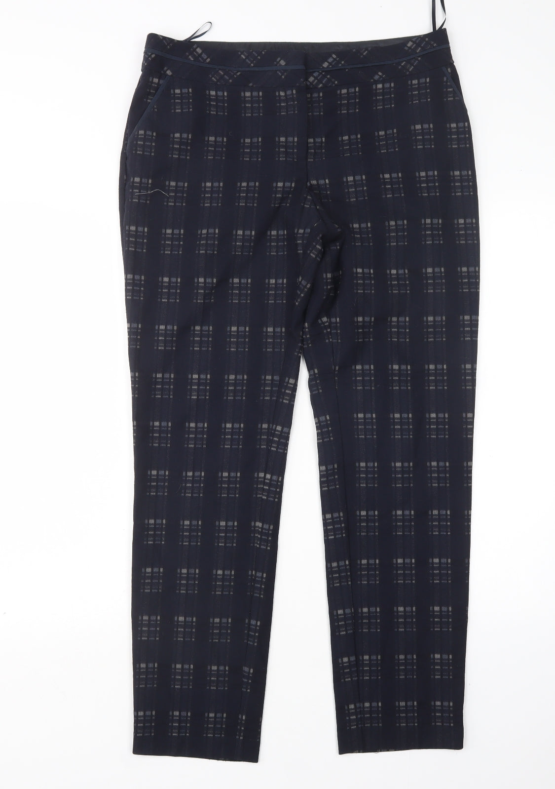 NEXT Womens Multicoloured Plaid Polyester Trousers  Size 12 L30 in Regular