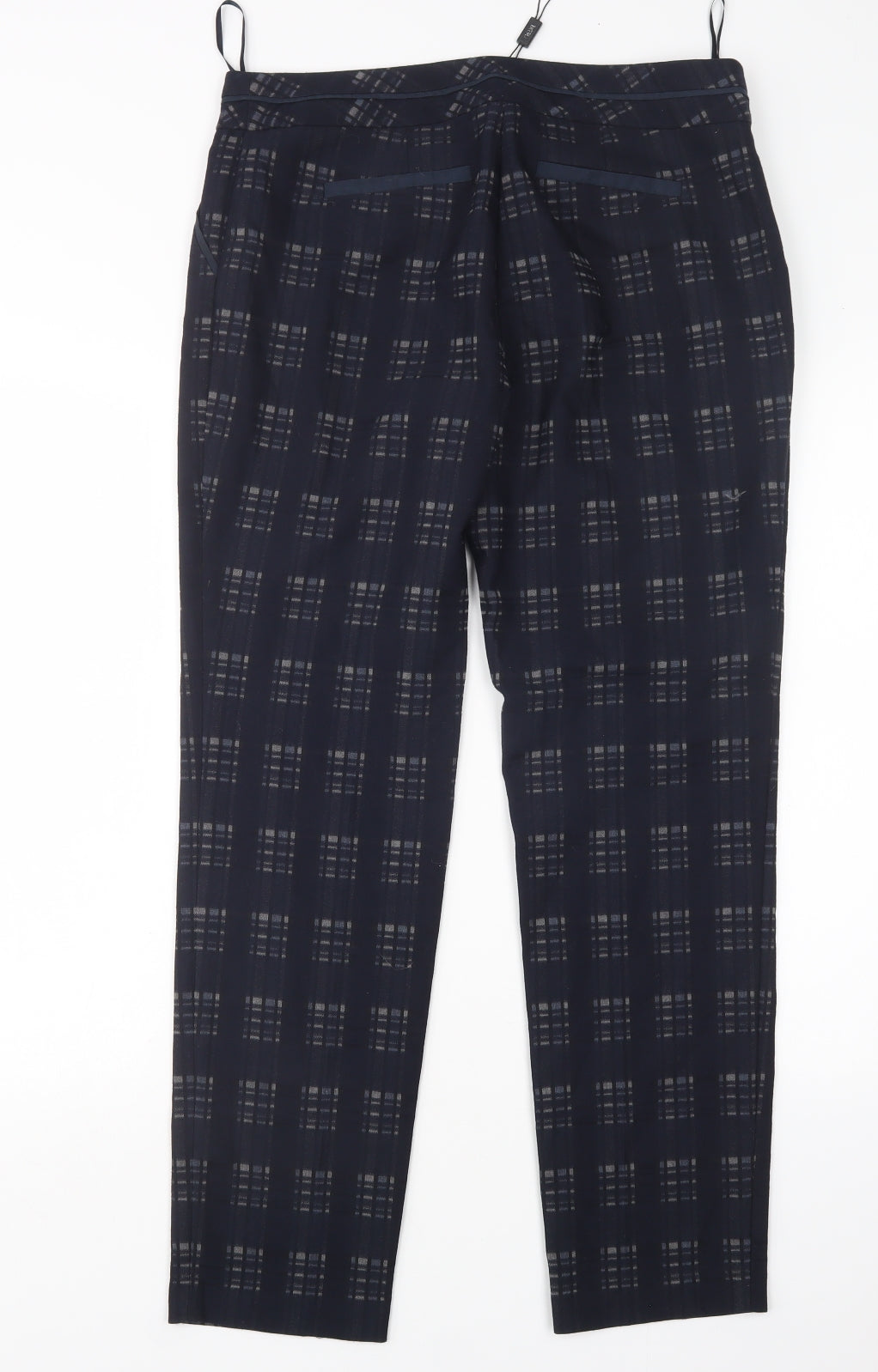 NEXT Womens Multicoloured Plaid Polyester Trousers  Size 12 L30 in Regular