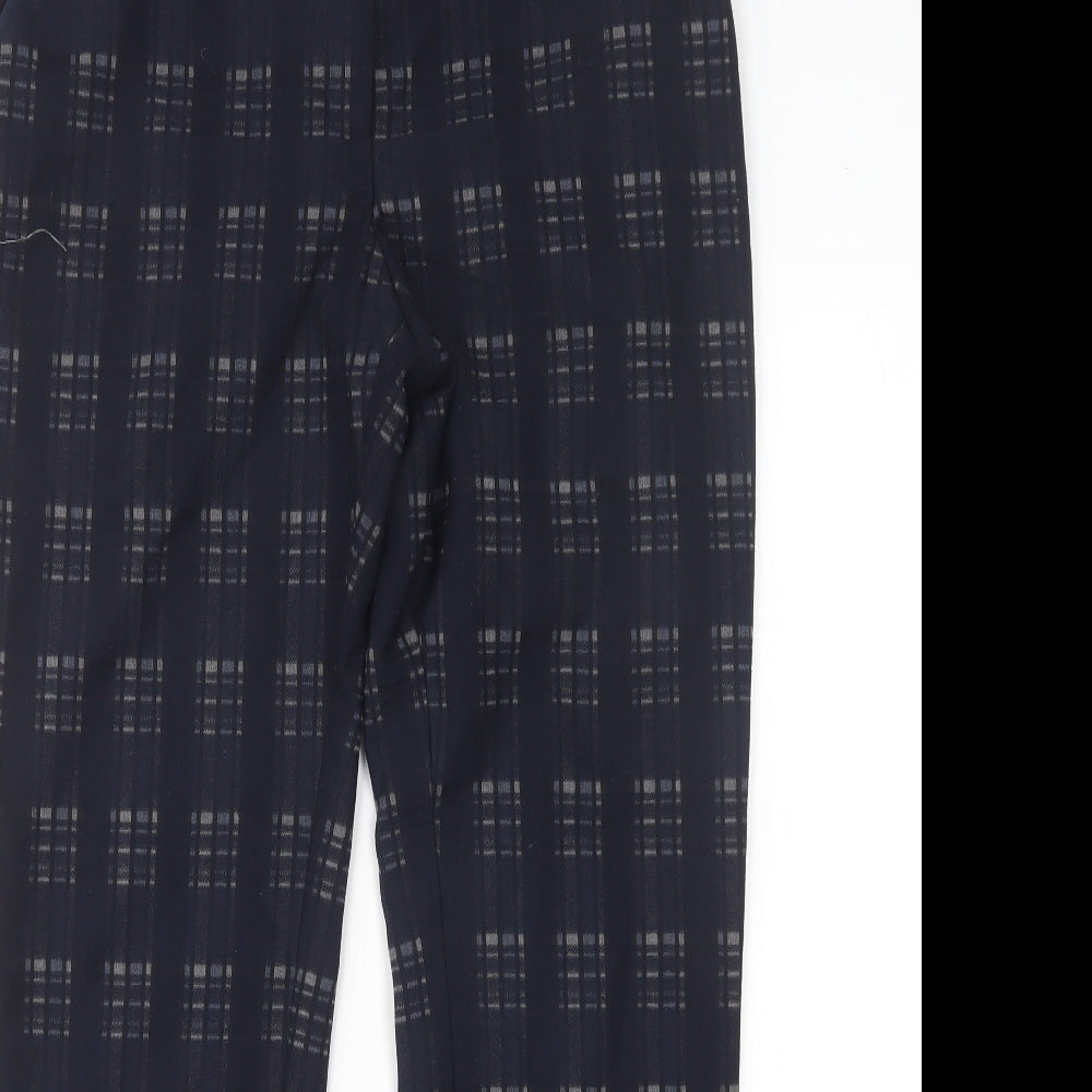 NEXT Womens Multicoloured Plaid Polyester Trousers  Size 12 L30 in Regular