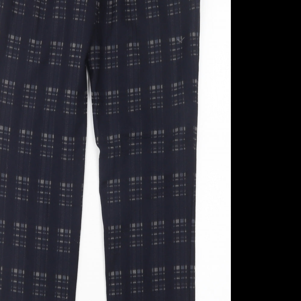 NEXT Womens Multicoloured Plaid Polyester Trousers  Size 12 L30 in Regular