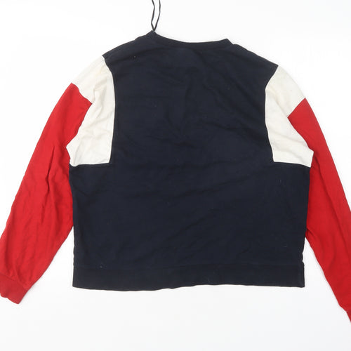 H&M Womens Multicoloured  Cotton Pullover Sweatshirt Size M