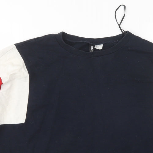 H&M Womens Multicoloured  Cotton Pullover Sweatshirt Size M