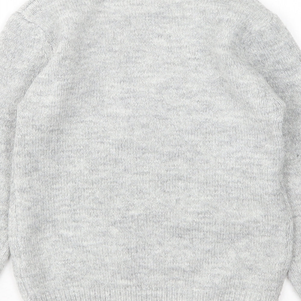 Primark Girls Grey Round Neck  Polyester Pullover Jumper Size 4-5 Years