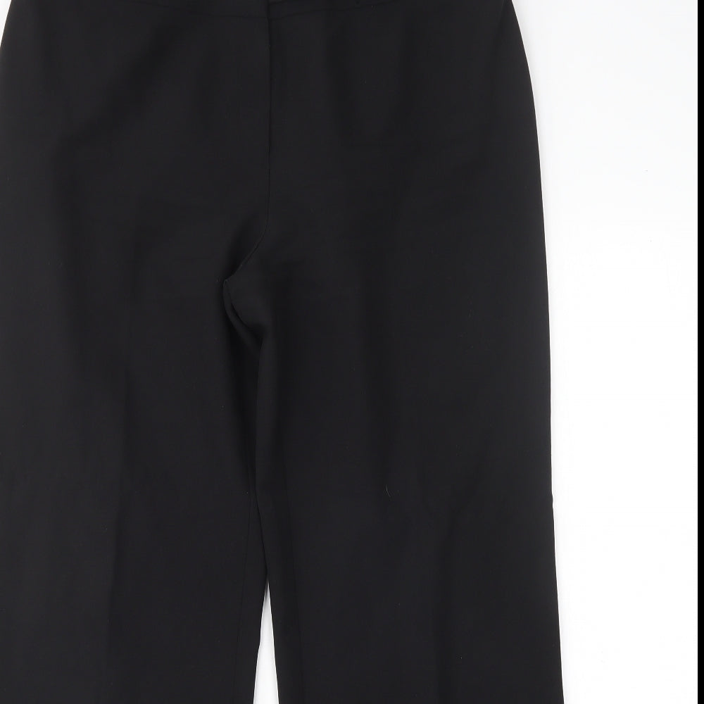 M&Co Womens Black  Polyester Trousers  Size 16 L31 in Regular