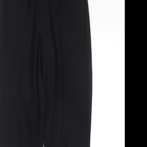 Nutmeg Womens Black  Polyester Trousers  Size 10 L29 in Regular