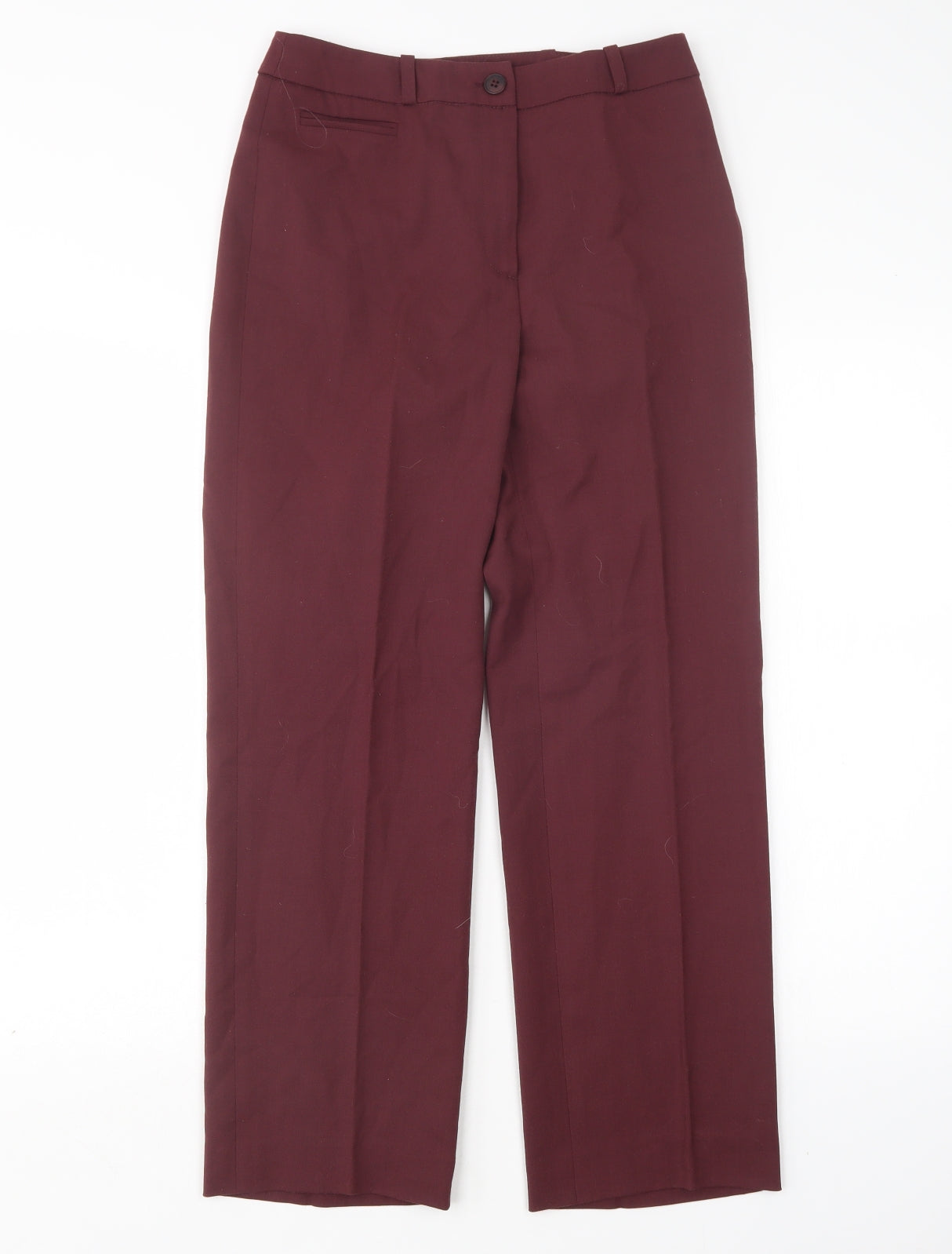 Artigiano Womens Purple  Polyester Trousers  Size 8 L27 in Regular