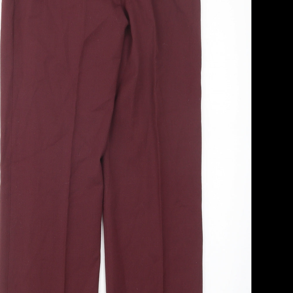 Artigiano Womens Purple  Polyester Trousers  Size 8 L27 in Regular