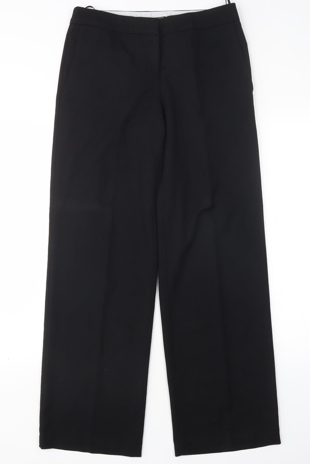 NEXT Womens Black  Polyester Trousers  Size 8 L32 in Regular