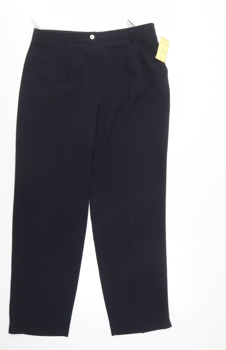 Gerry Weber Womens Blue Polyester Trousers Size 18 L31 in Regular