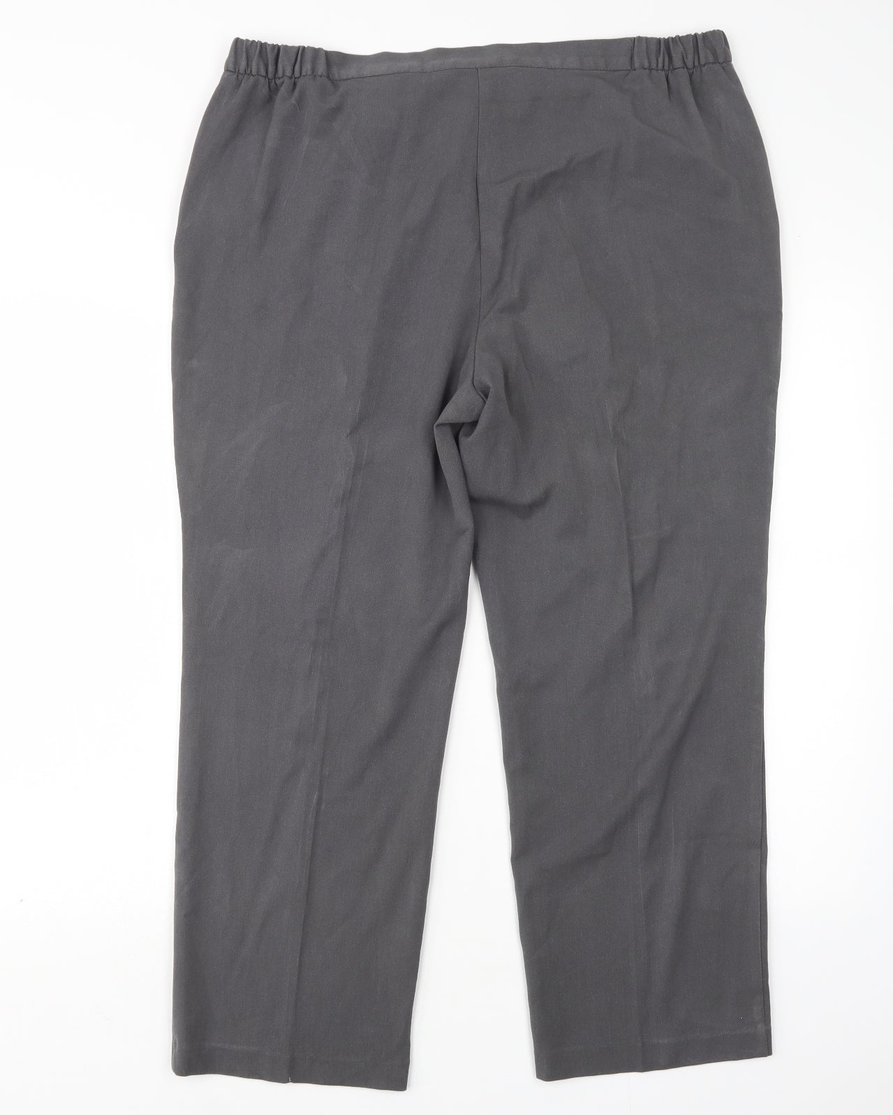 M&S Womens Grey  Viscose Trousers  Size 18 L27 in Regular