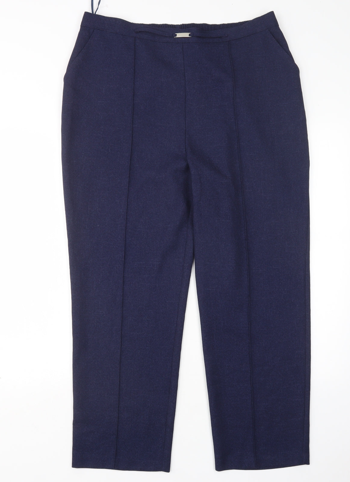 Papaya Womens Blue  Polyester Trousers  Size 16 L28 in Regular