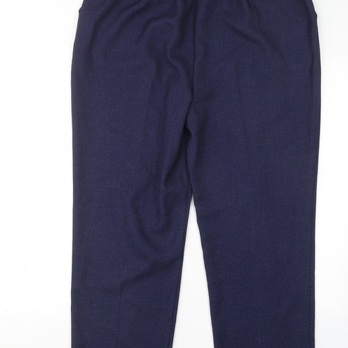Papaya Womens Blue  Polyester Trousers  Size 16 L28 in Regular